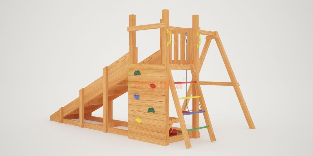 Детская площадка Савушка Мастер 6 с качелями - 4 сезона